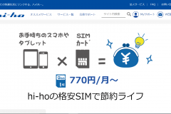 格安SIMの「hi-ho LTE typeD」とは?料金・申込方法や評判を紹介